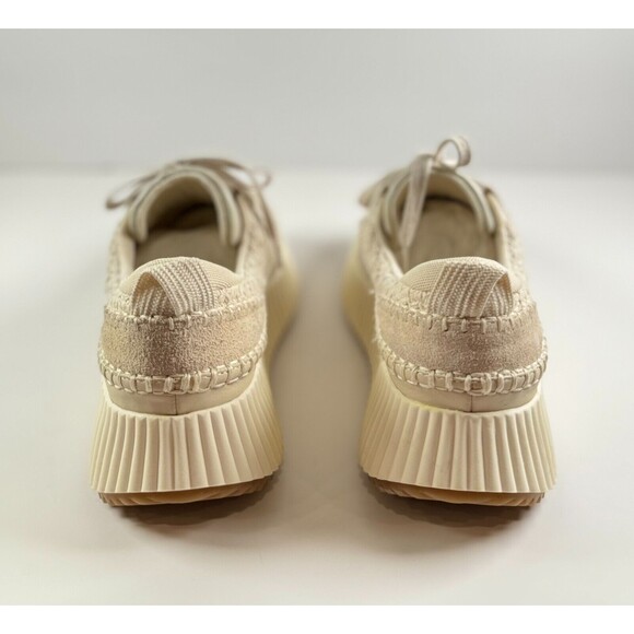 Dolce Vita Dolen Womens Shoes Beige Knit Sneakers Chunky Low Top Fashion US 7.5 - Picture 5 of 7